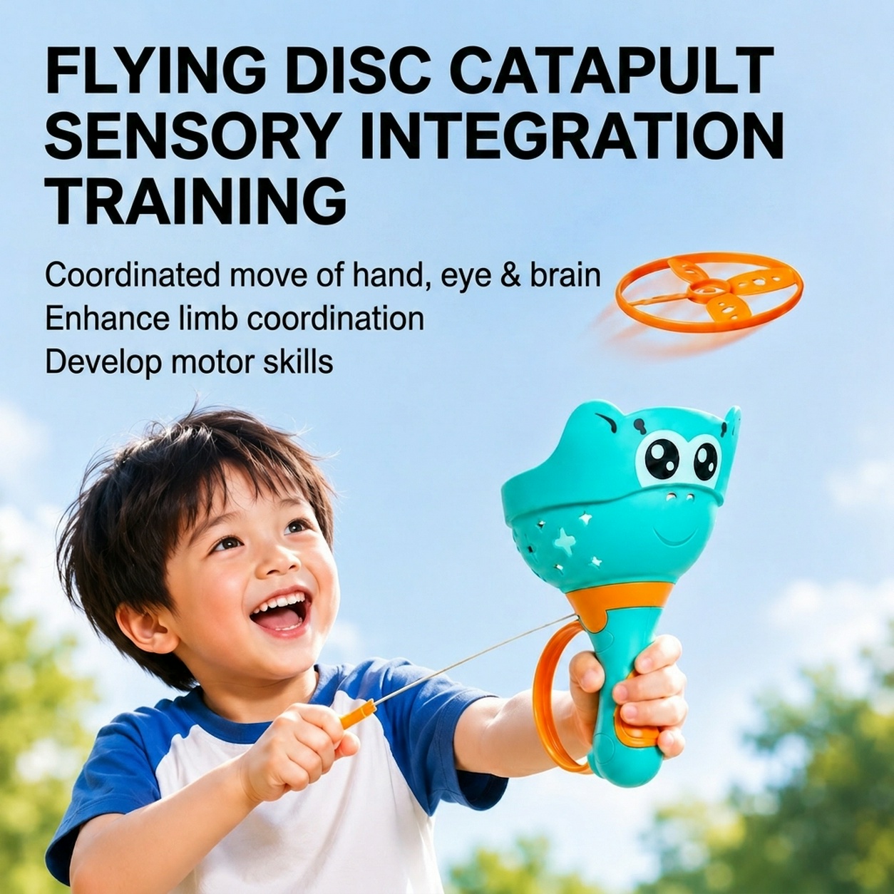 Catapult Launcher Toy - Mainan Peluncur Katapel Cakram Terbang Mquduo