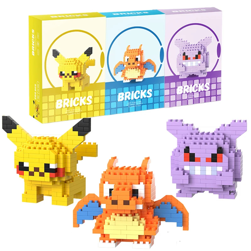 Kids Toys Lego - Blok Bangunan Mikro Pokemon Pikachu Dragonite