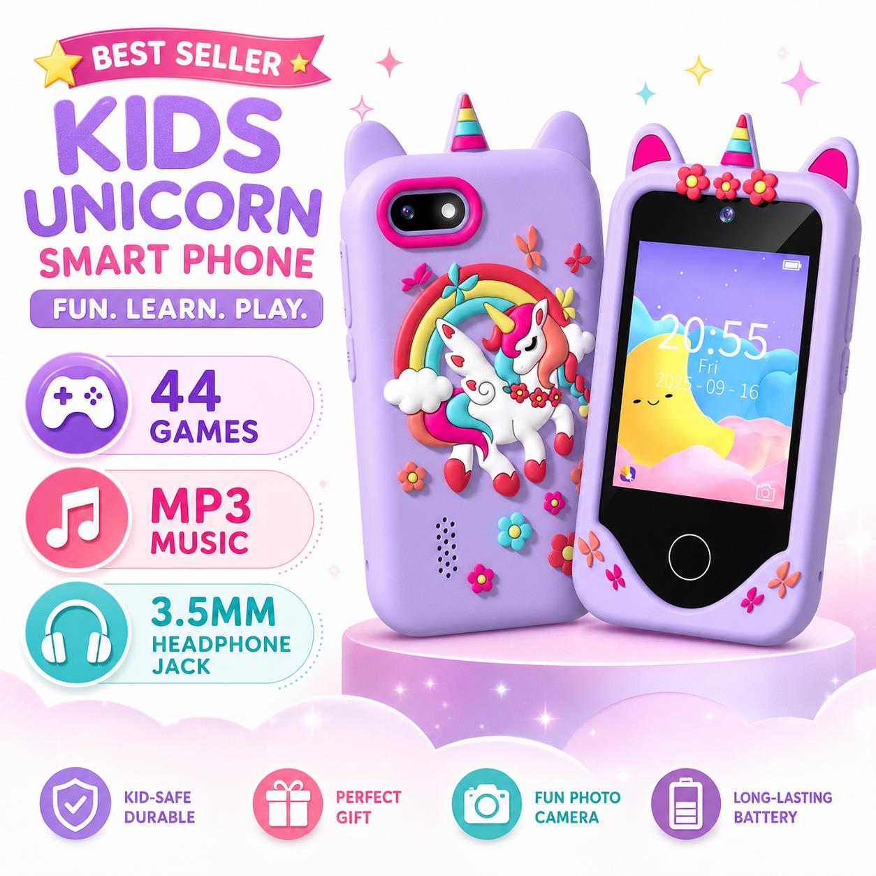 Kids Toys Smartphone - Ponsel Mainan Pintar Anak-anak dengan 44