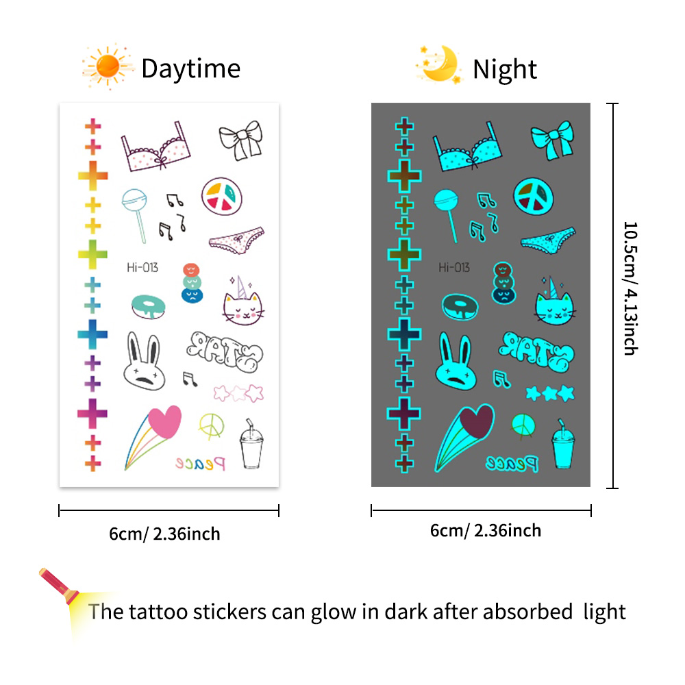 Stiker Tato Menyala Dalam Gela - Glow In Dark Stars ulasan dan harga