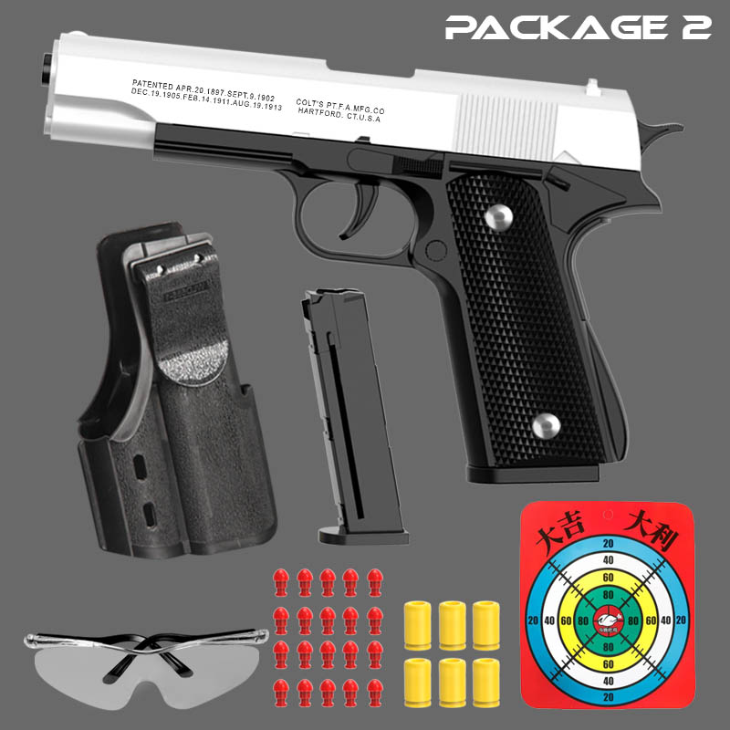 M1911 Colt Toy Gunman Gun, Can - Catapult Launcher Toy ulasan dan harga