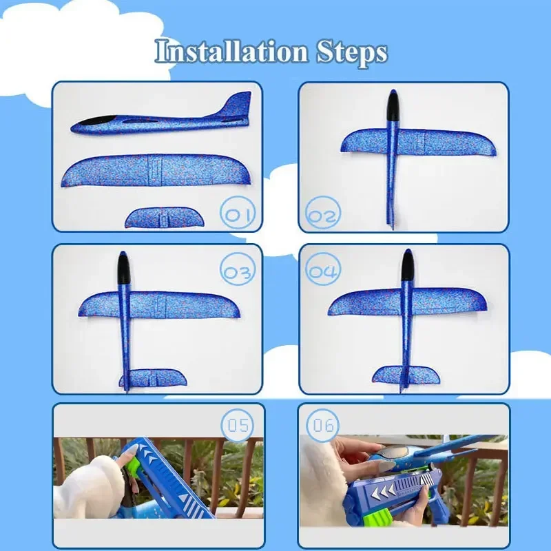 Mainan pesawat busa 24/34cm an - Catapult Launcher Toy ulasan dan harga