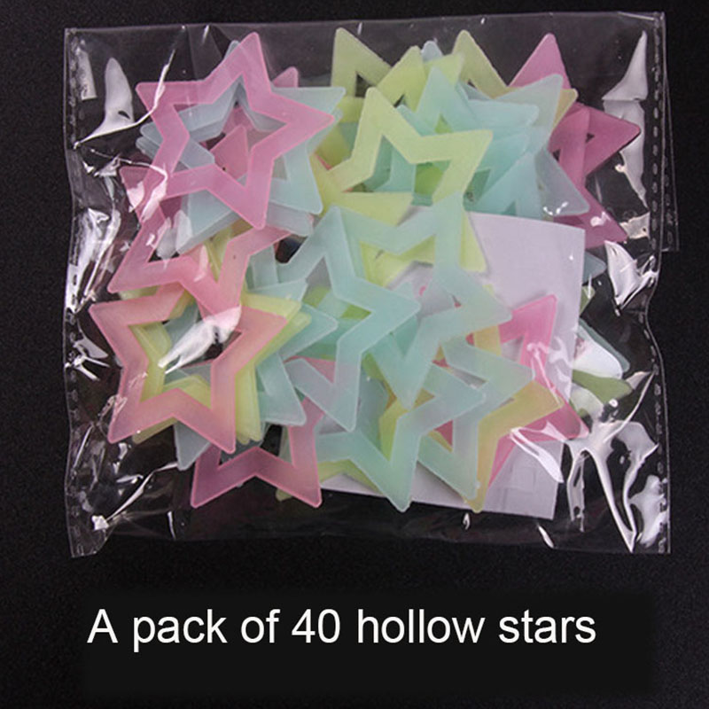 1 Pak stiker dinding bintang b - Glow In Dark Stars ulasan dan harga