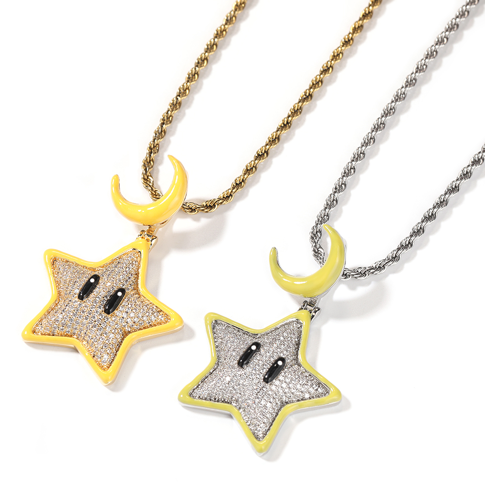 THE BLING KING Kalung Liontin  - Glow In Dark Stars ulasan dan harga