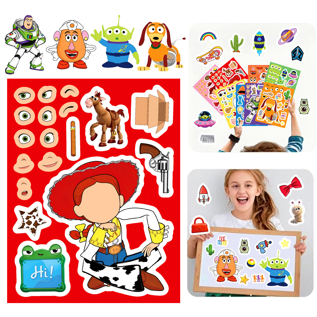 Stiker Wajah Toy Story 5 Karto - Kids Toys Return Gift ulasan dan harga