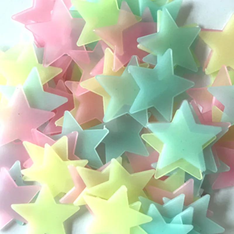 100 Buah Stiker Dinding Bintan - Glow In Dark Stars ulasan dan harga