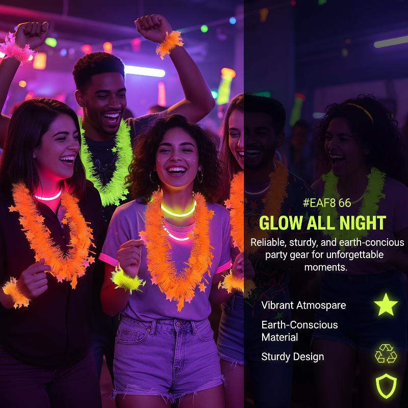 Set Kalung Bunga Neon Glow Sta - Glow In Dark Stars ulasan dan harga