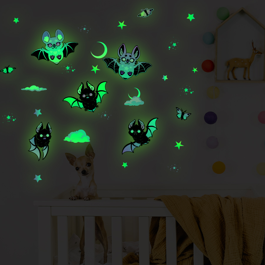 Tempelan Jendela Kelelawar & B - Glow In Dark Stars ulasan dan harga