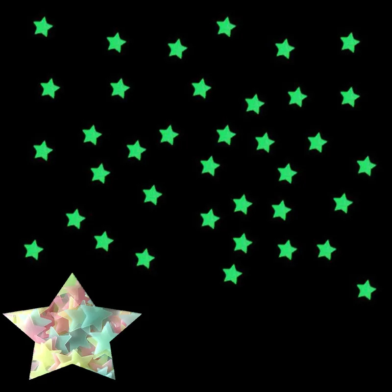 100 Buah Stiker Dinding Bintan - Glow In Dark Stars ulasan dan harga