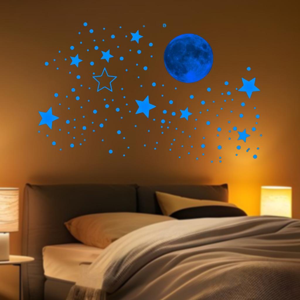 5x Stiker Dinding Menyala dala - Glow In Dark Stars ulasan dan harga