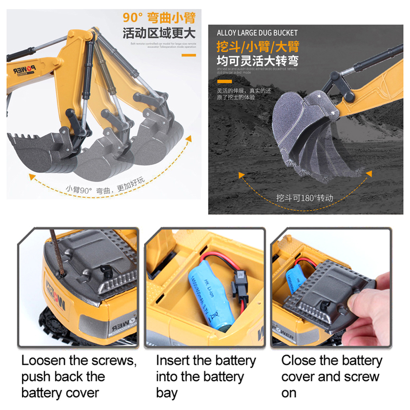 RC mainan mobil ekskavator 2.4 - Kids' Toys Channel ulasan dan harga